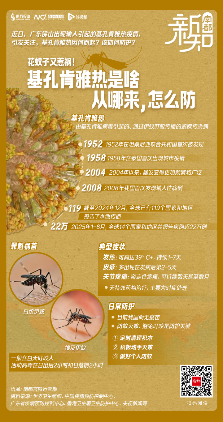 【全国多地报告基孔肯雅热/基孔肯尼亚热】