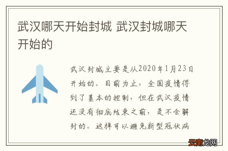 武汉疫情发生在哪一年哪一天:武汉疫情发生在哪一年哪一天封城