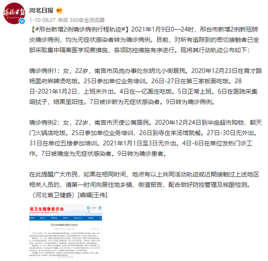 衡水疫情确诊病例激增/衡水确诊病例行程轨迹