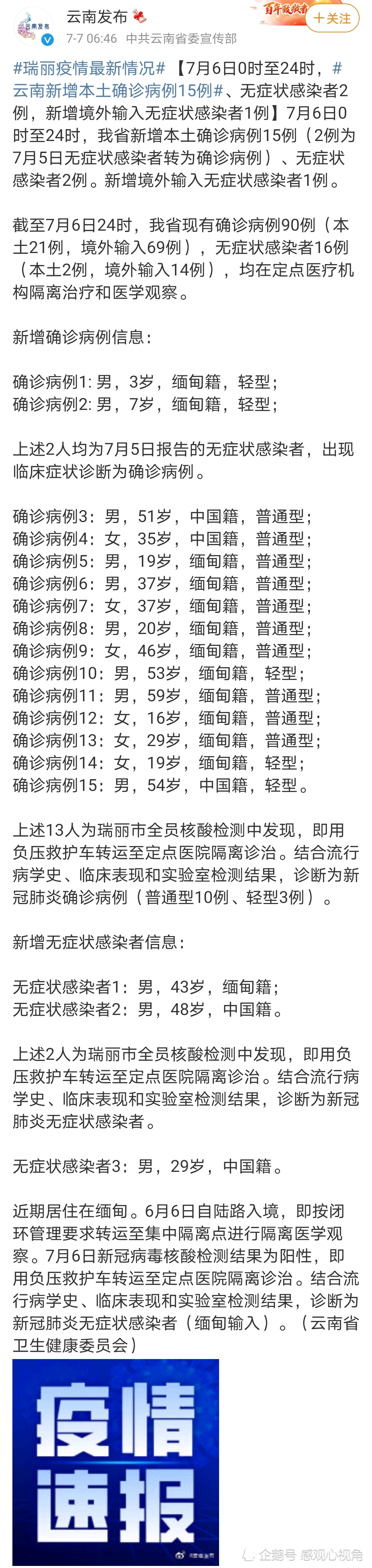 云南省疫情疫情/云南省疫情最新动态