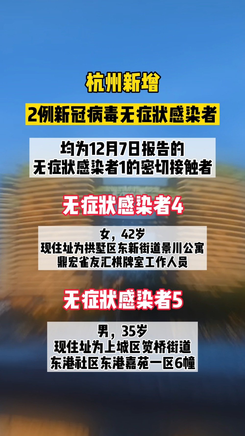 杭州新增新冠状疫情最新进展:杭州新增新型冠状病毒 杭州新增新冠状疫情最新进展:杭州新增新型冠状病毒
