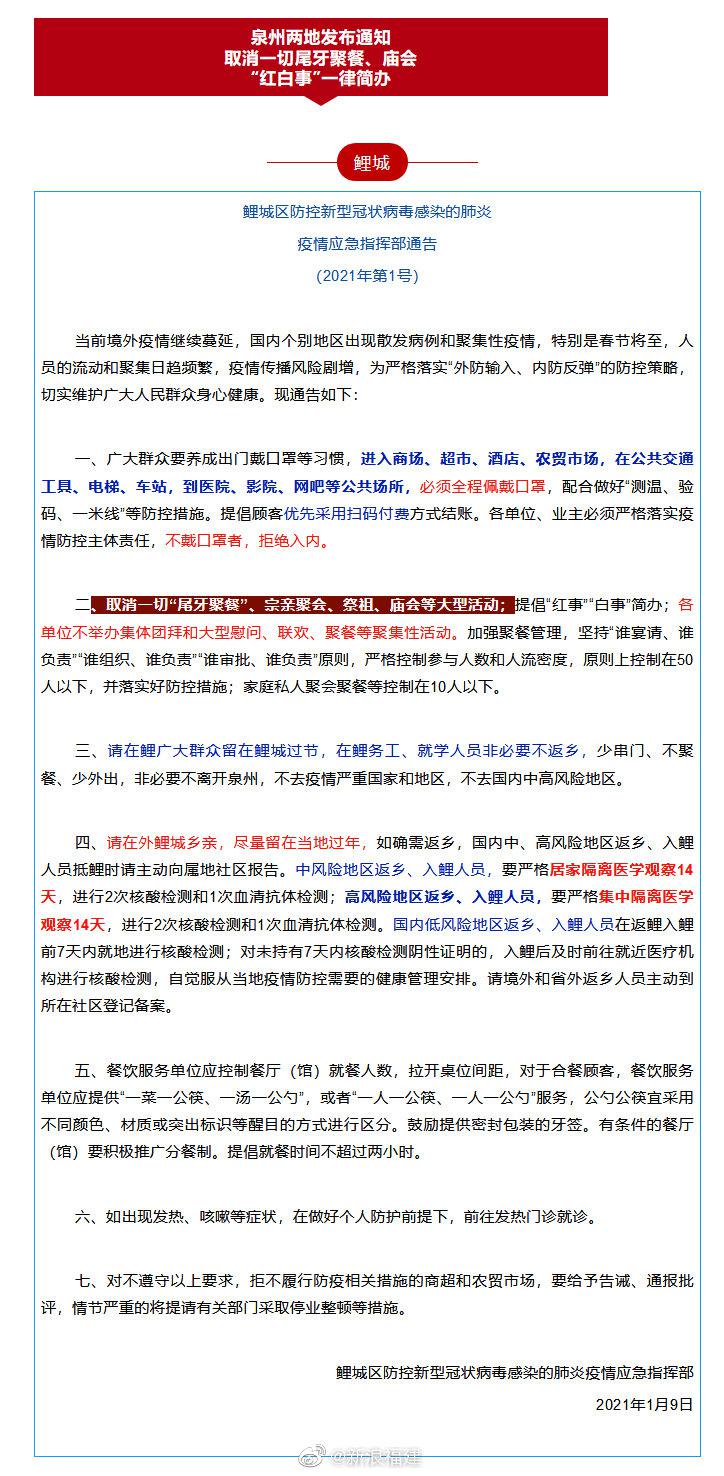 福建省最新疫情防控措施:福建省疫情管控最新要求