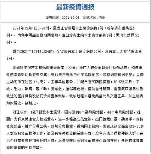 【哈尔滨疫情香坊区最新/哈尔滨香坊区疫情通报】