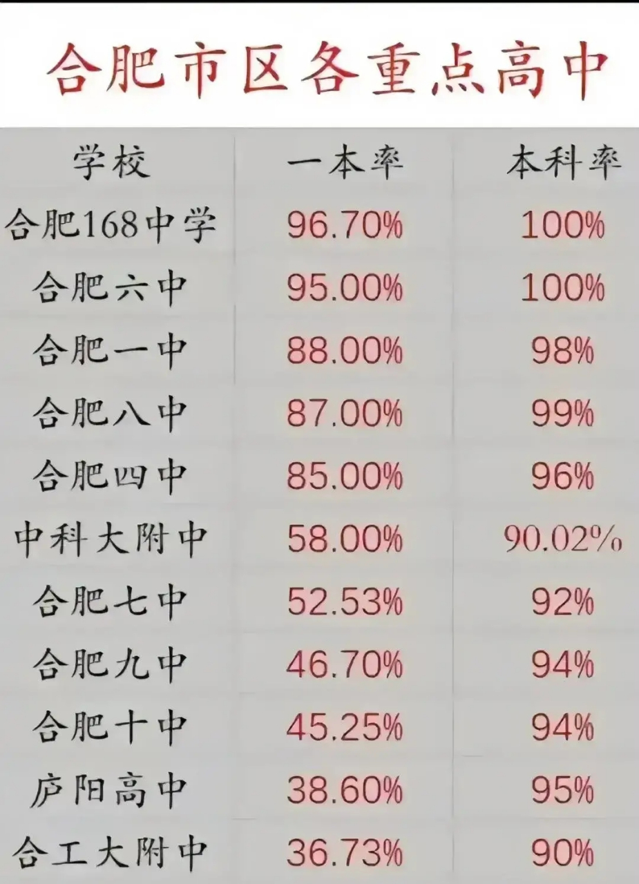 合肥八中985达线率/合肥八中985录取率