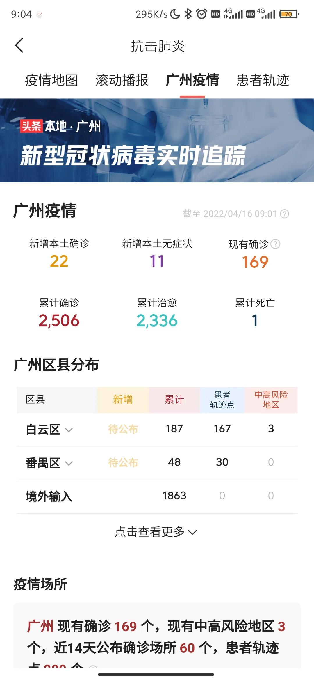 广州最新感染肺炎病例/广州新增肺炎