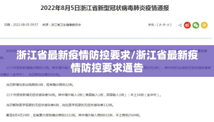浙江省关于疫情防控最新通知（浙江省关于疫情防控最新通知文件）