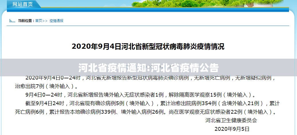 河北省疫情通知最新消息/河北省疫情最新情况通报